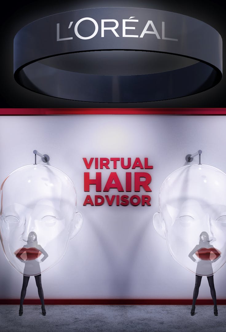 Photo of the virtual hair advisor at Vivatech