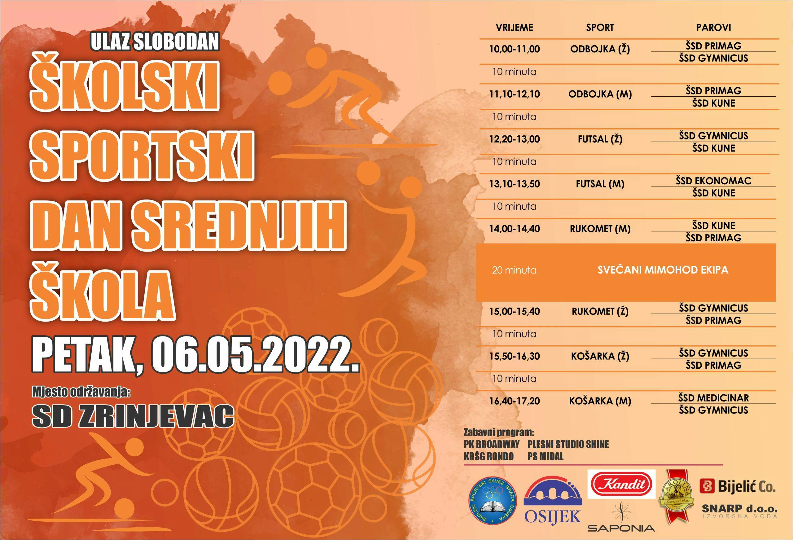 Školski sportski dan srednjih škola