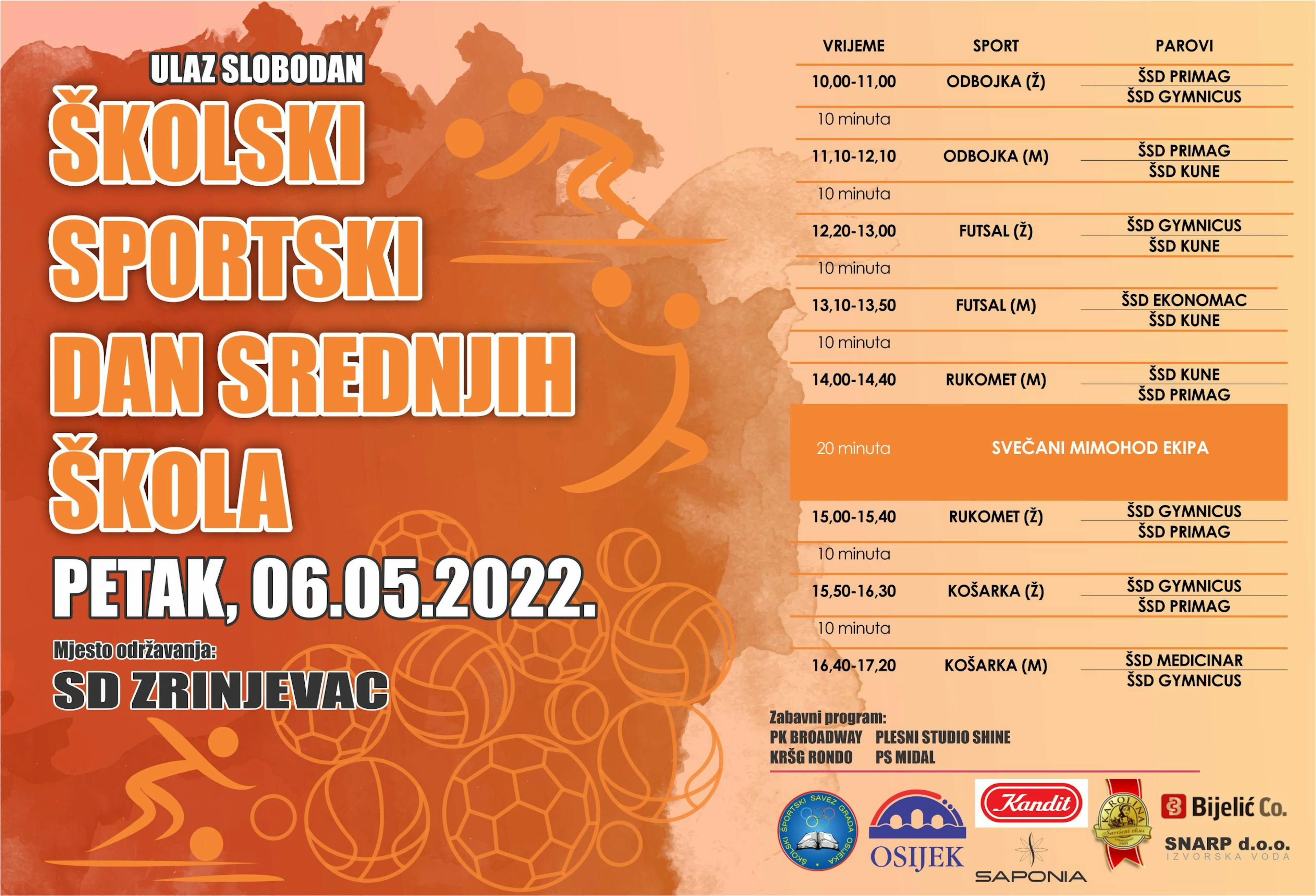 Školski sportski dan srednjih škola