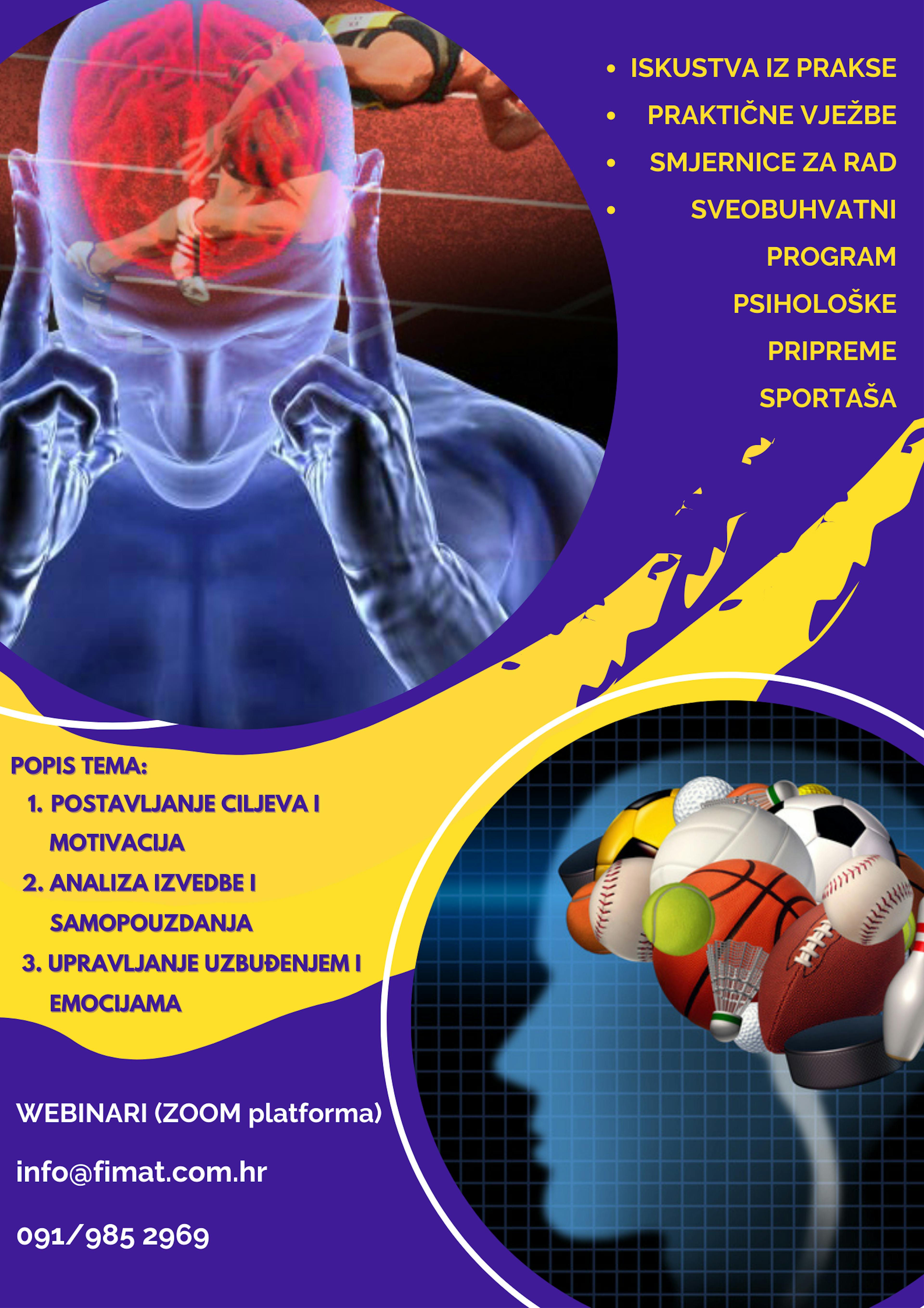 Webinari iz sportske psihologije