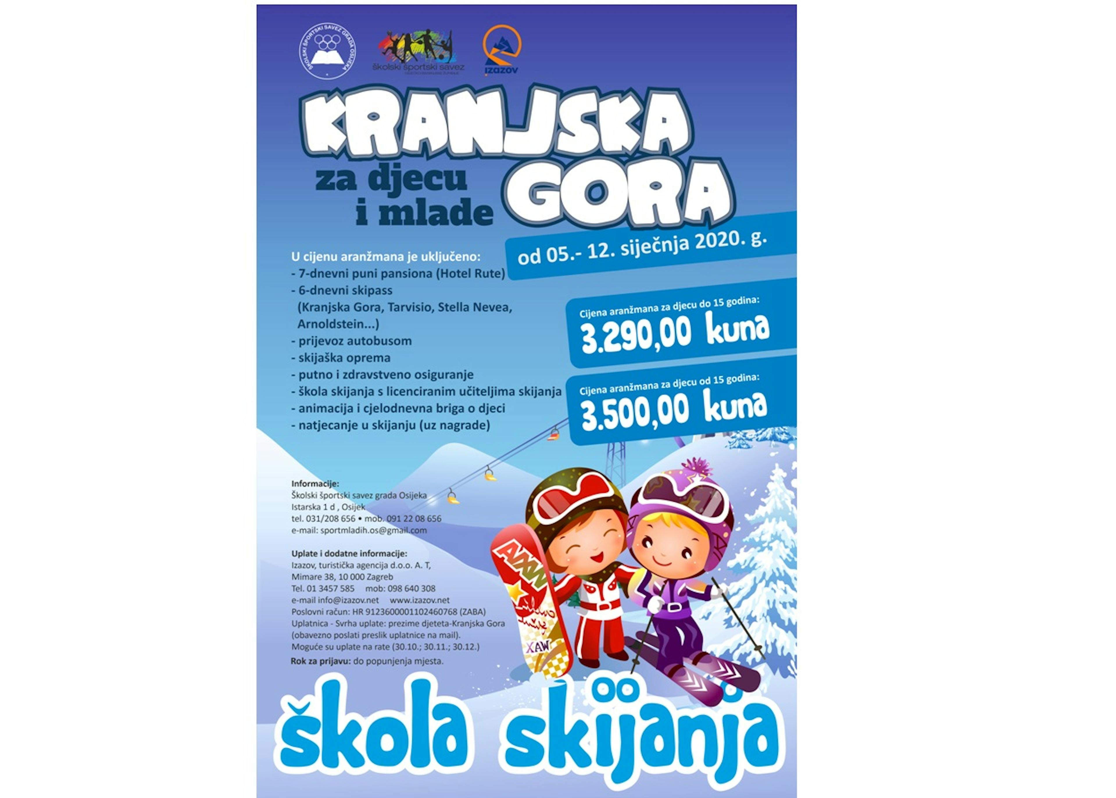 Škola skijanja za djecu i mlade