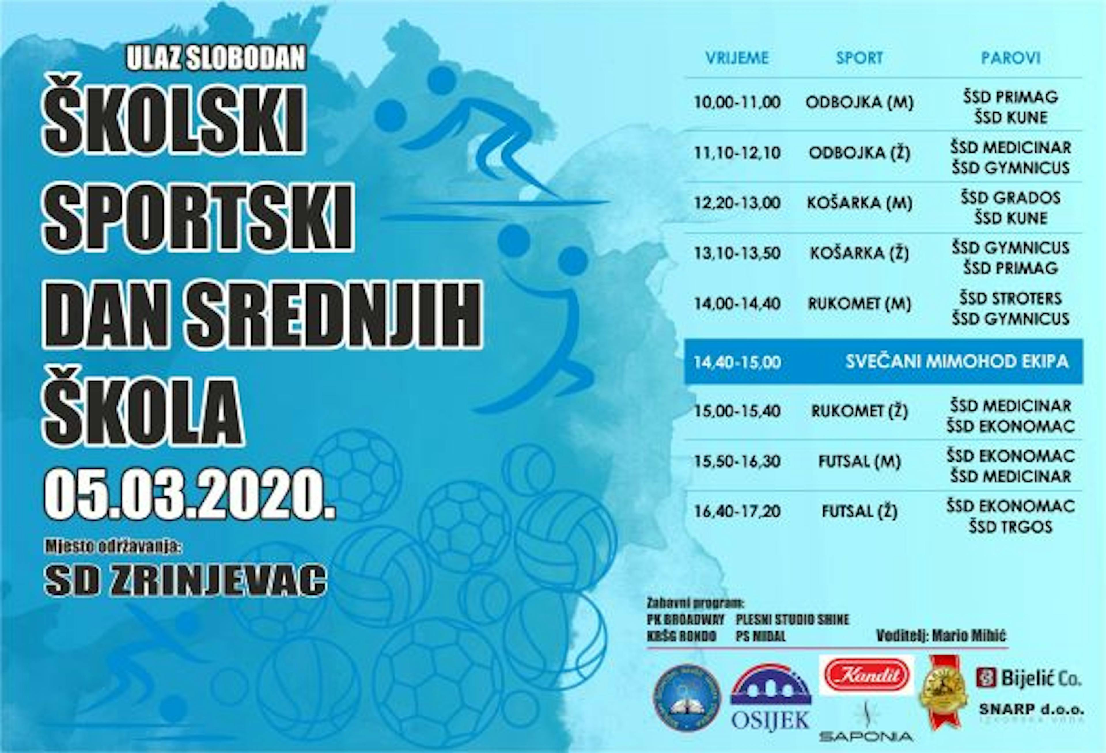 Školski sportski dan srednjih škola