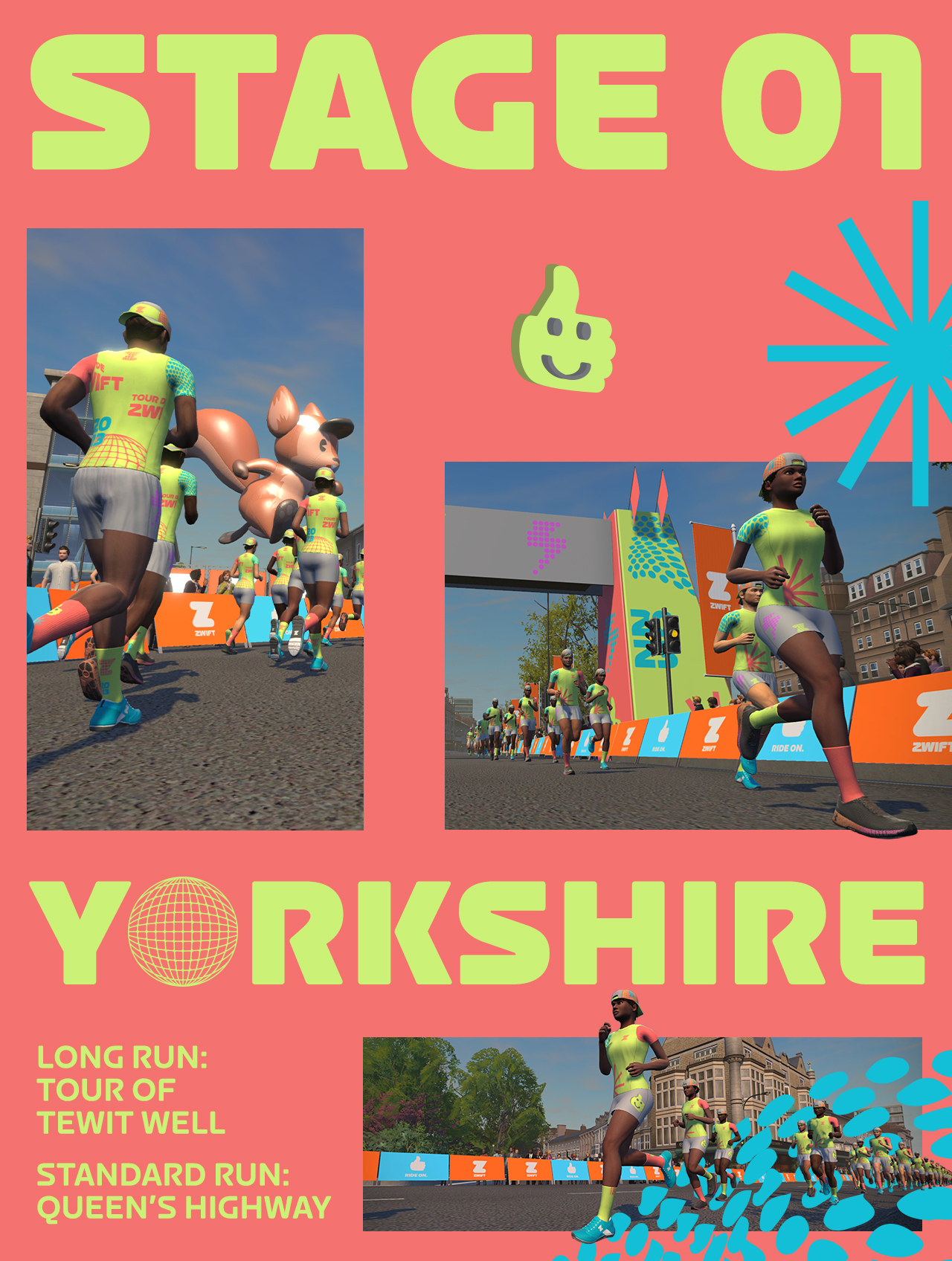 Zwift Events Tour de Zwift 2024 Run Stage 1