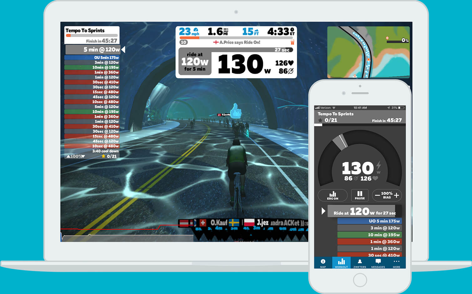 The at Home Cycling & Running Virtual Training App - Zwift