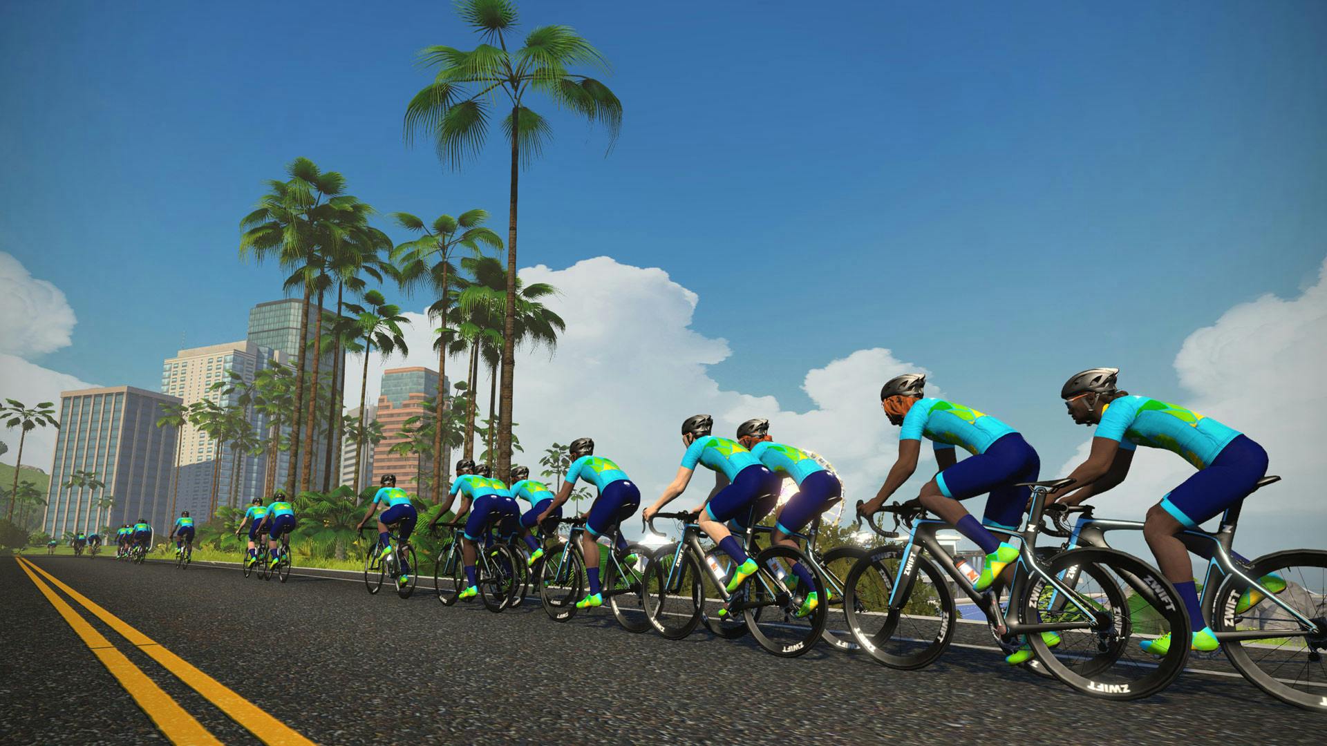 Stage 1 Group Ride & Races Tour of Watopia Cycling Zwift